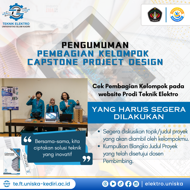 Pembagian Kelompok Mata Kuliah Proyek Perancangan Teknik Elektro (Capstone Design) TA 2025/2026