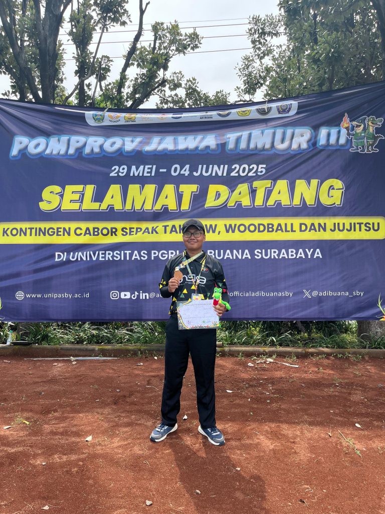 Perunggu Pertama Teknik Elektro UNISKA di Pomprov Jatim 2025, Lahir dari Cabor Baru Woodball